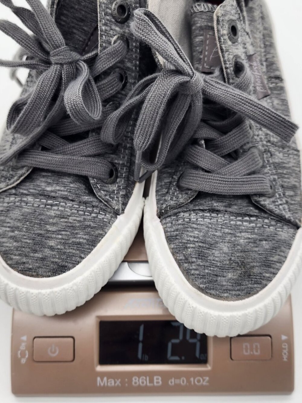 Grey/White Low-Top Side Strap Sneakers | Women's 6 - Picture 12 of 13